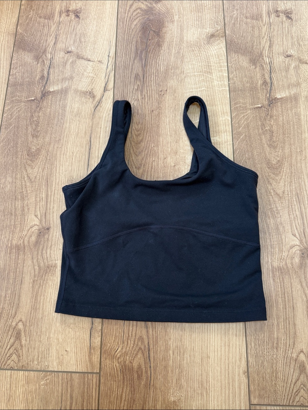 TNA Black Scoop Crop Sports Bra